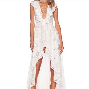 The Jetset diaries lace dress with ruffles
